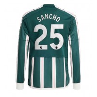 Fotballdrakt Herre Manchester United Jadon Sancho #25 Bortedrakt 2023-24 Langermet
